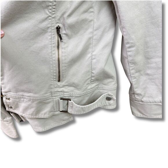 Pendleton Utility Jacket Beige Womens Sz 6 Cotton Blend Military Epaulettes Zip - Picture 10 of 13